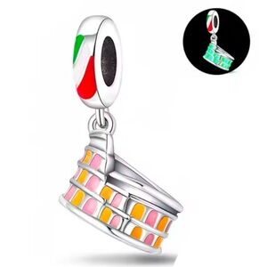 NWOT Rome Colosseum Luminous Dangle Charm Sterling Silver 925